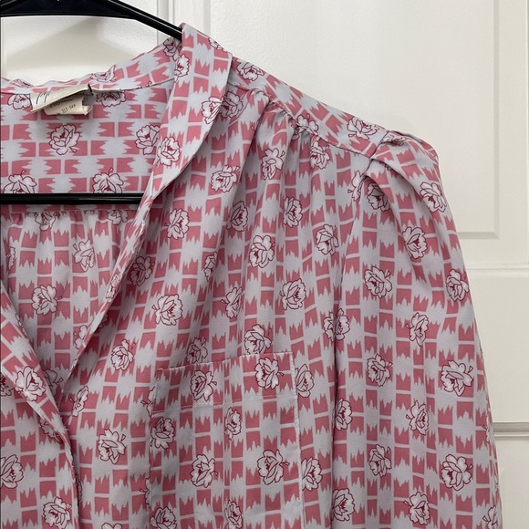 Vintage Pykettes Floral Patterned Long Sleeve Blouse Top - Vintage Size 16 - Picture 5 of 15